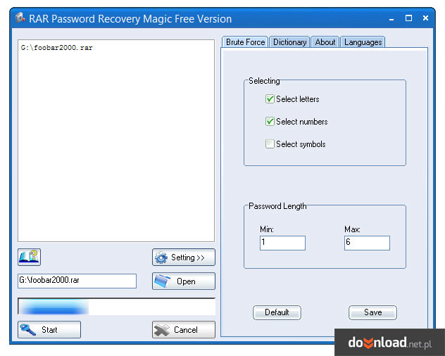 RAR Password Recovery - Password Unlocker