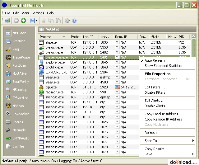 Essential Net Tools 3.1