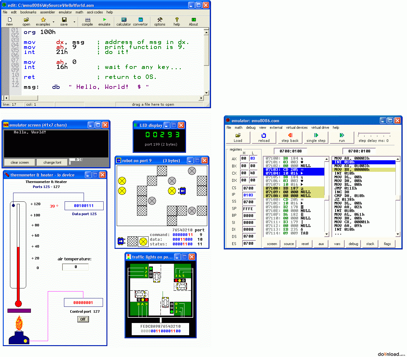 microprocessor simulator 8086 download assembler with microprocessor 