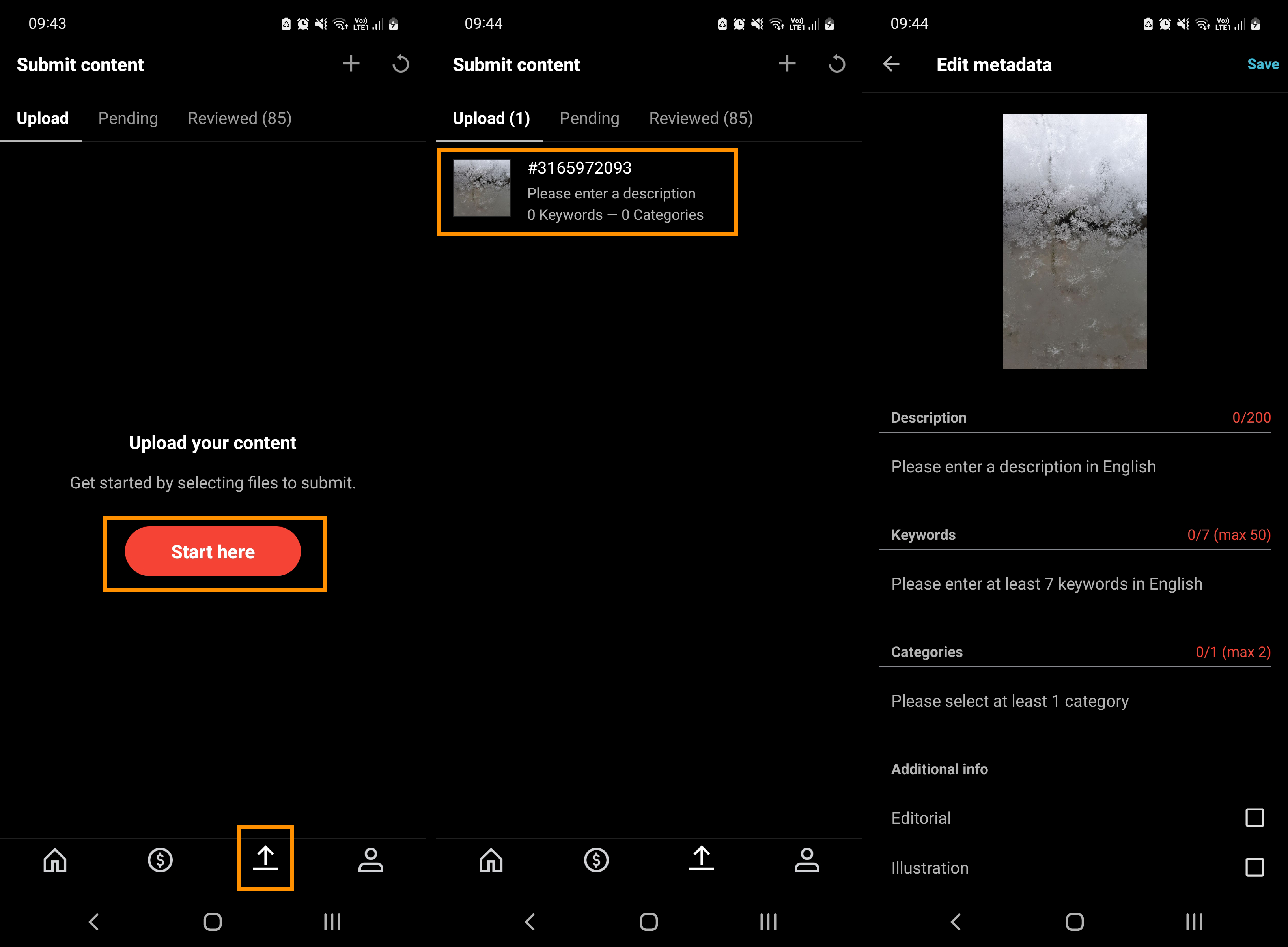 How to Upload Content to Shutterstock from a Mobile Device.