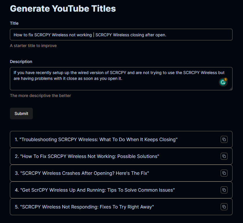 How to Generate YouTube Video Titles Using AI