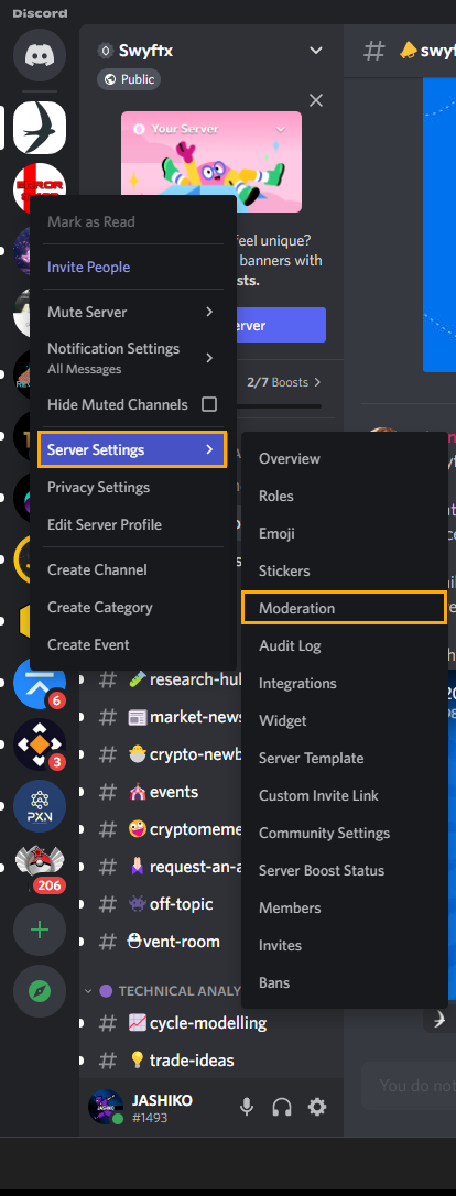 Enable Discord auto mod to filter explicit content