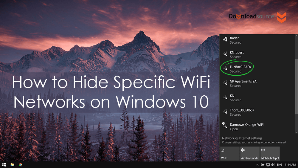 how to hide offensive wifi networks on windows 
