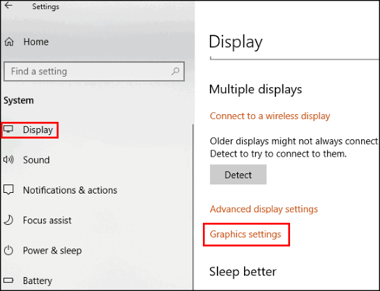 change what graphics apps use on windows 10