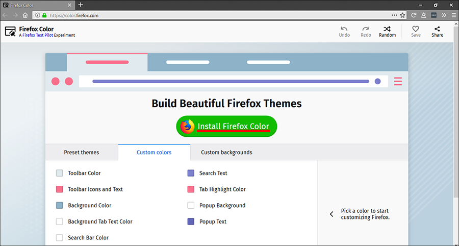 how to make your own firefox theme