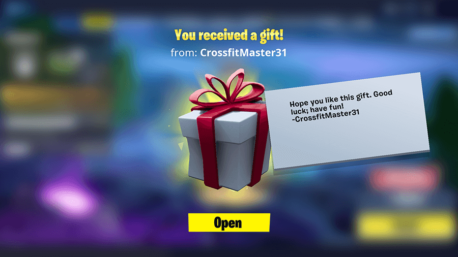 how to send gifts on fortnite