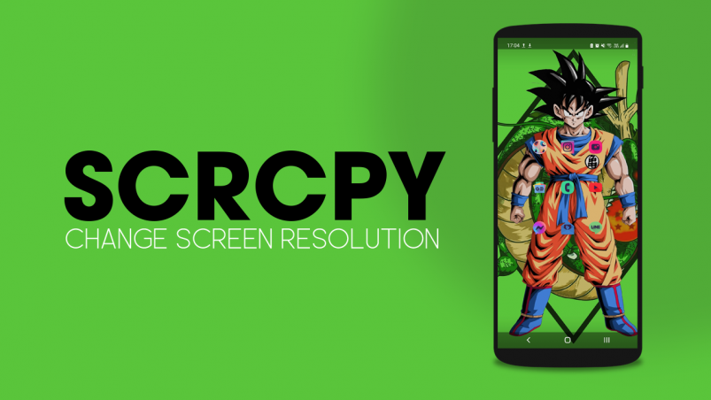 How to change screen resolution in SCRCPY.
