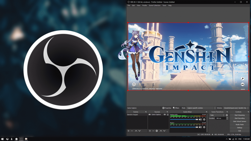 How to fix Genshin Impact not visible in OBS Game Capture Mode.