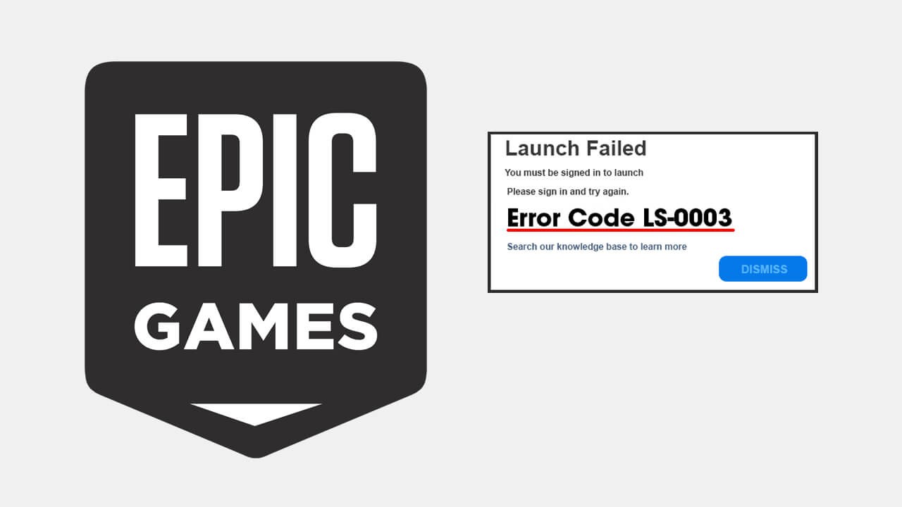 How to fix Epic Games error LS-0003.