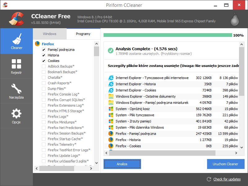 ccleaner 5.51 version free download for win. 8.1