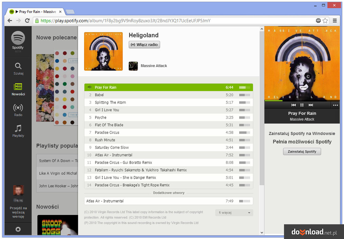 spotify online web player