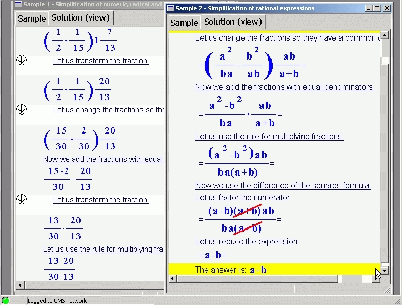 Free algebra calculator