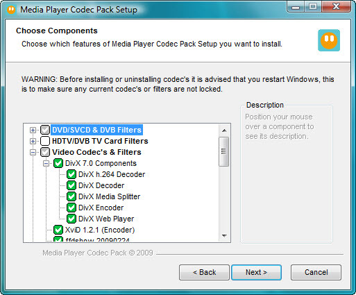 Media player codec pack for microsoft windows.