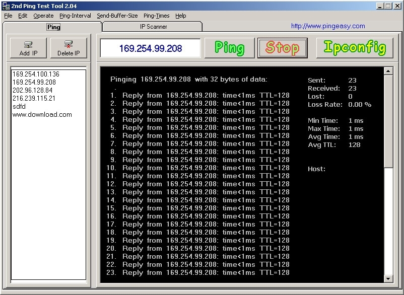 Ping test ip