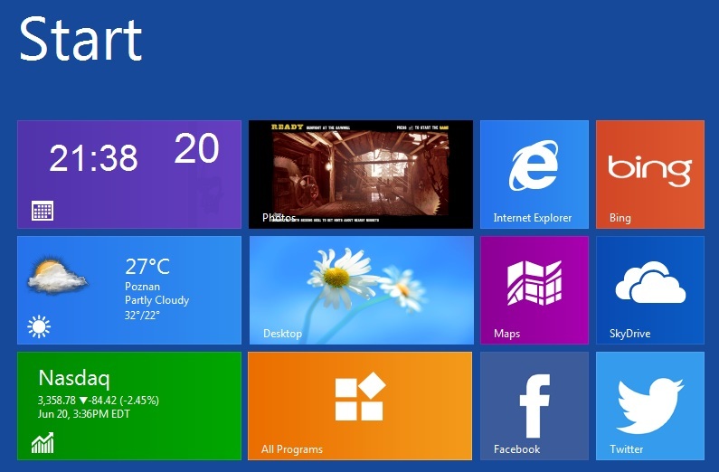 Windows 8 UX Pack 7.0 - start screen