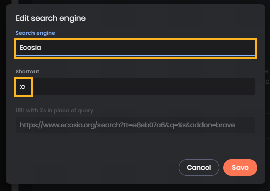 How to use Search Engine Shortcuts Brave Browser