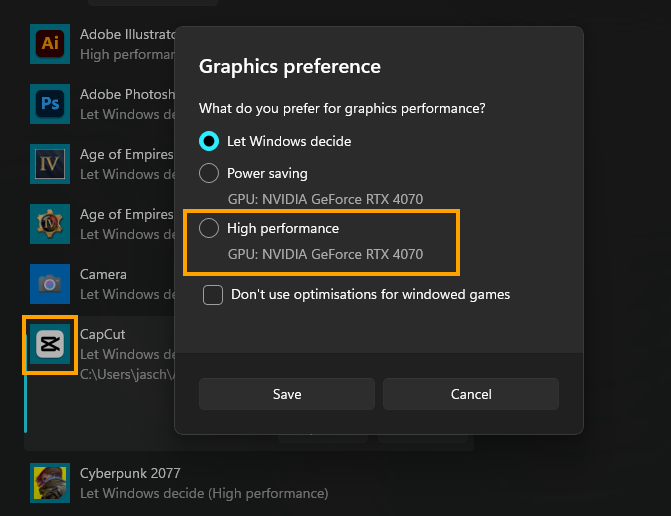 capcut best performance settings