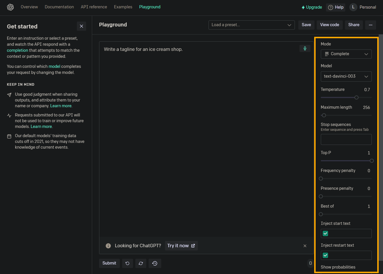 How to get better results from ChatGPT with OpenAI Playground