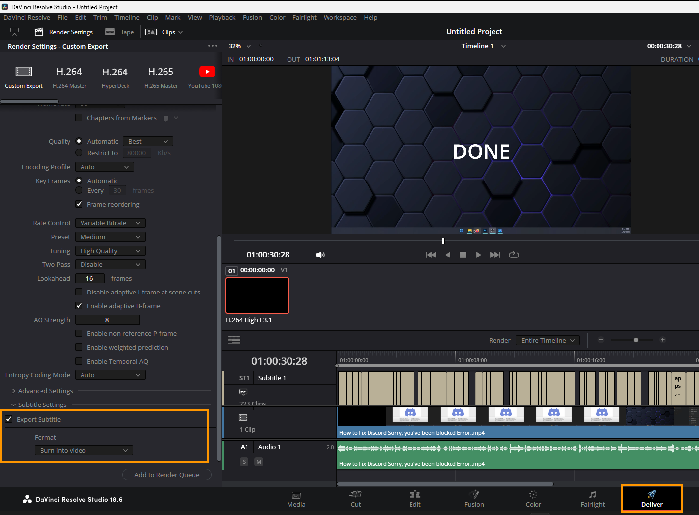 Create One-Word-at-a-Time Video Subtitles in Davinic Resolve