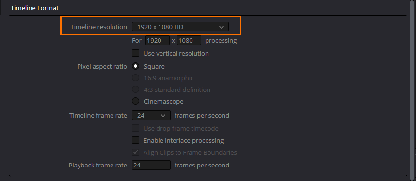 Change Timeline & Playback Resolution in Davinci Resolve