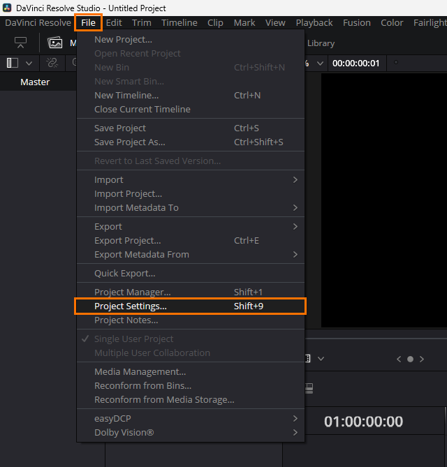 How to change Timeline & Playback Resolution in Davinci Resolve