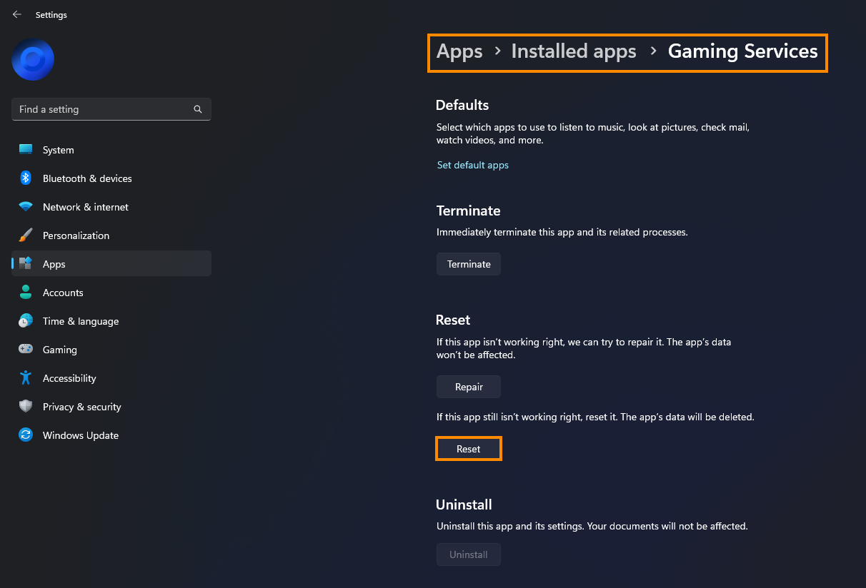 How to fix Game Pass game installation error 0x800700e9