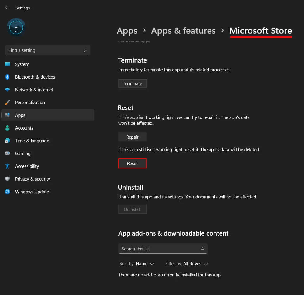 How to fix Microsoft Store error 0x8e5e0643 on Windows 11