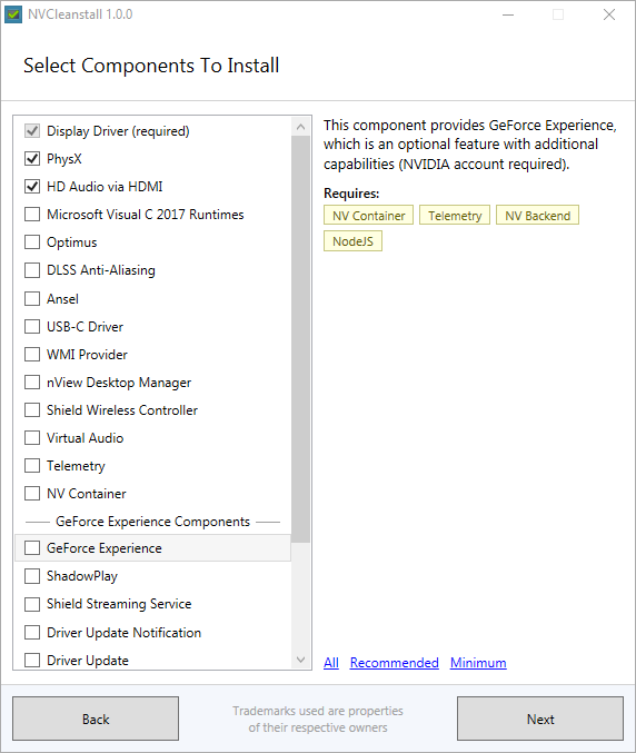 Install NVIDIA graphics drivers without any bloatware or telemetry