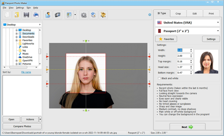 Make ID Photos in a PC Software