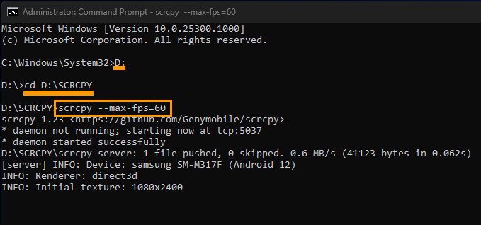 How to change the max frame rate (FPS) in SCRCPY