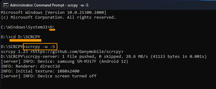 How to enable Stay Awake to keep your screen on while using SCRCPY