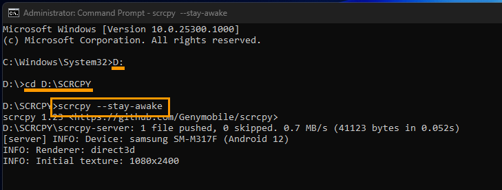 How to enable Stay Awake to keep your screen on while using SCRCPY