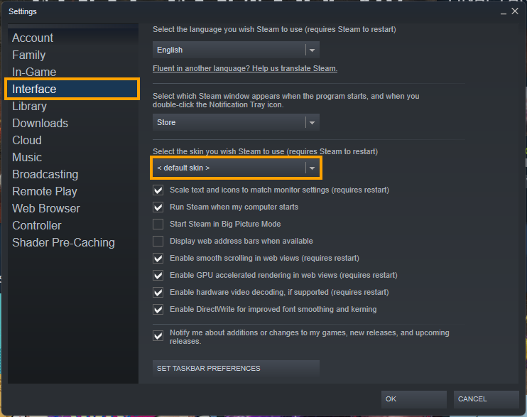 Fix Steam Store button missing or not working