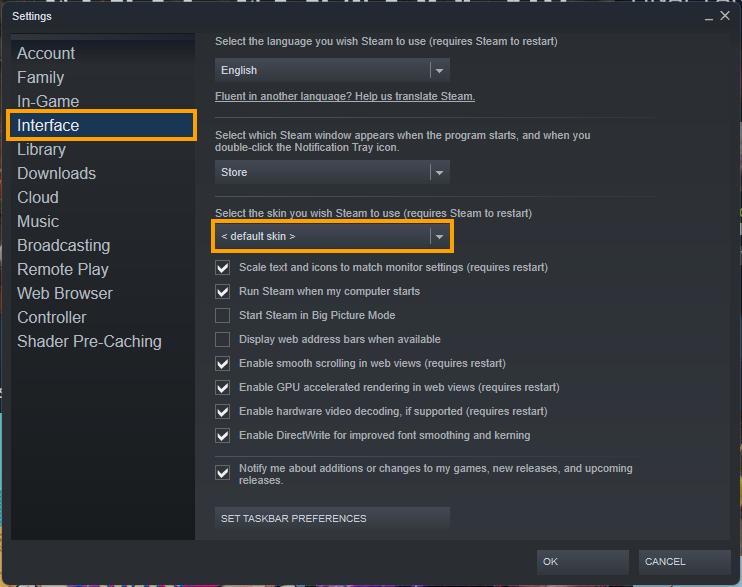 How to fix Steam Store button missing or not working.