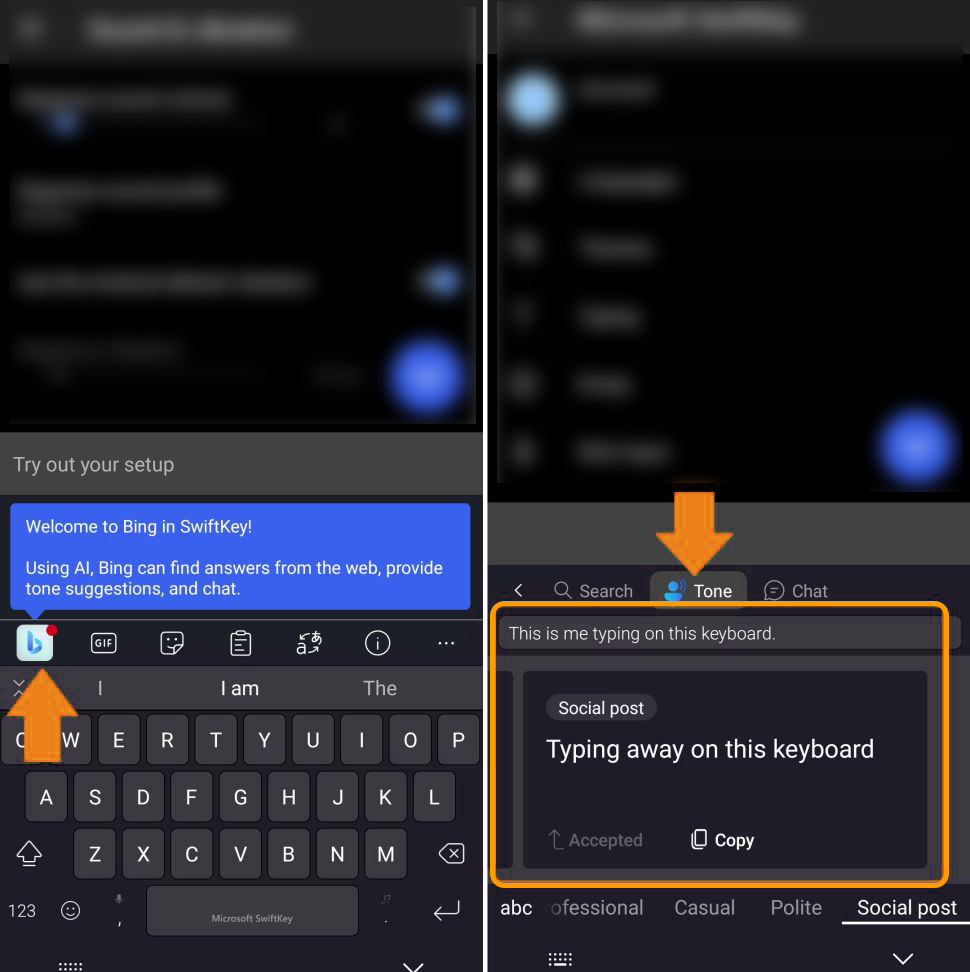 How to use ChatGPT Bing Chat inside of SwiftKey