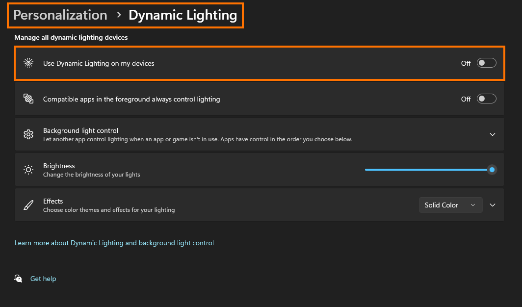 How to Control RGB Lighting on Windows 11 Windows 11 Dynamic Lighting Guide