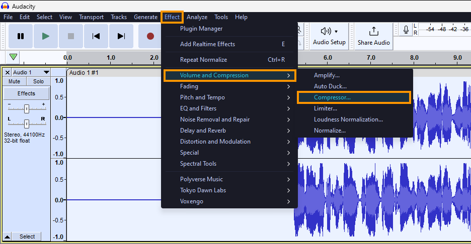 compressor in audacity