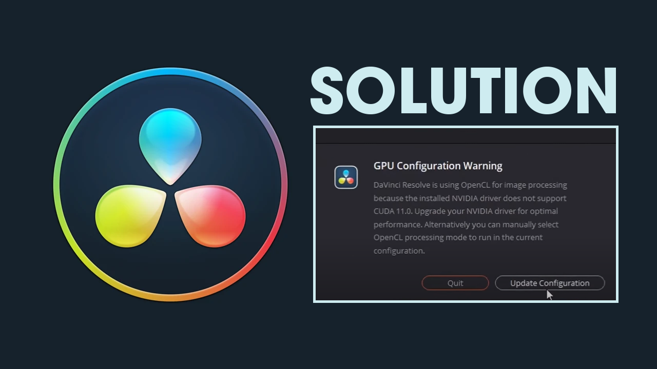 How to Fix the GPU Configuration Warning Error in DaVinci Resolve