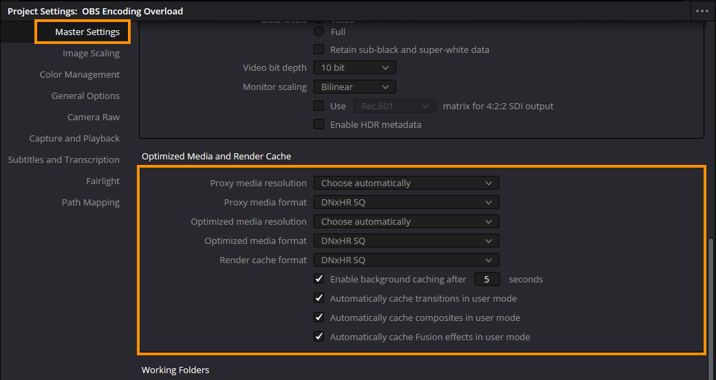 Optimise Davinci Resolve Render Cache For Better Timeline Playback Performance