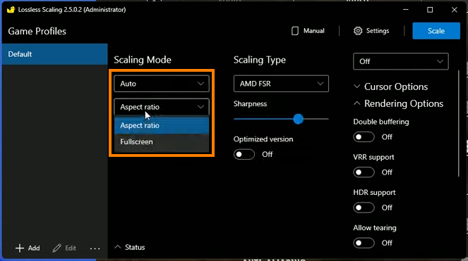 set up and use Lossless Scaling