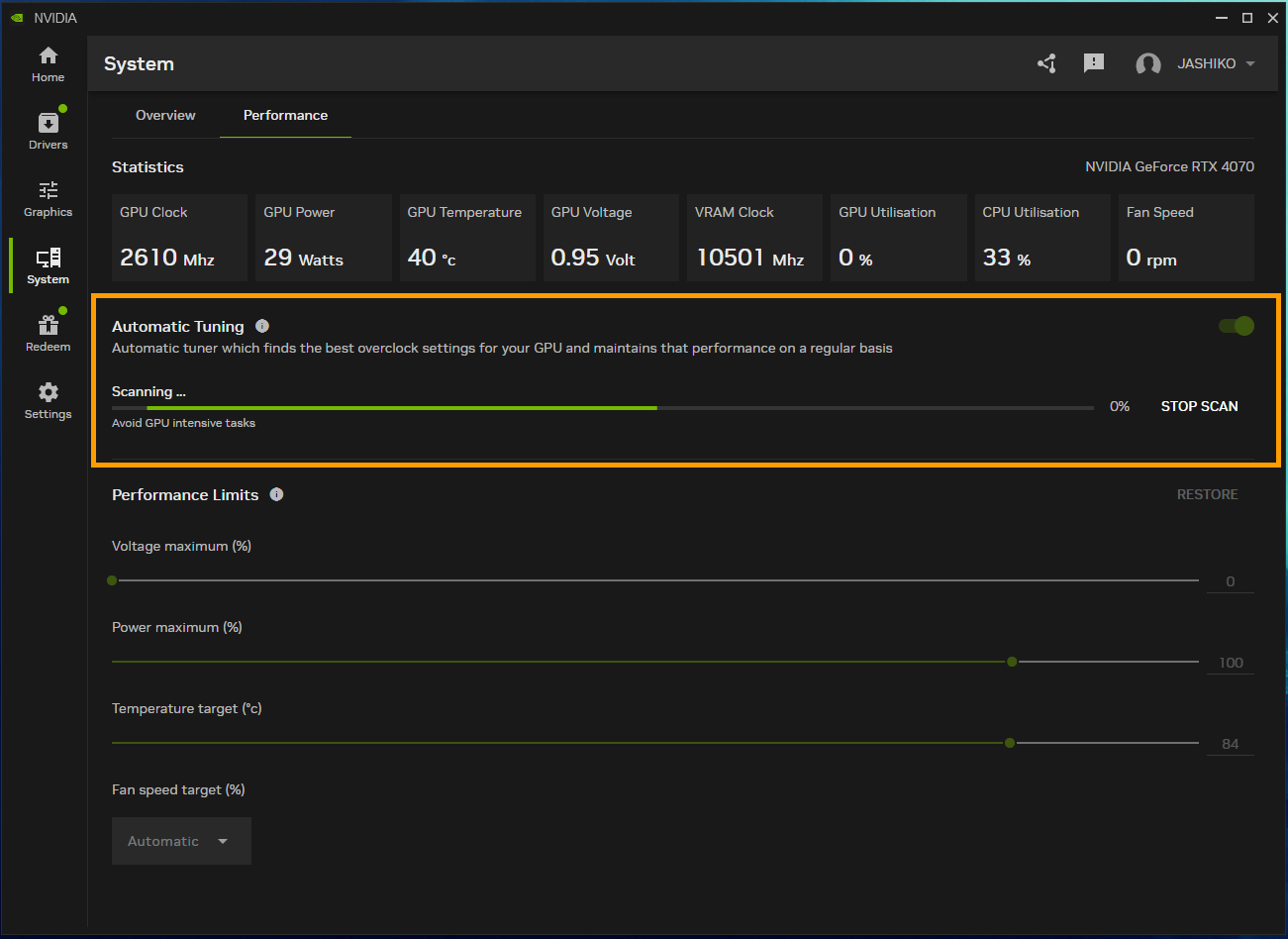Overclock your GPU Using the NVIDIA App.