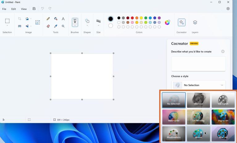 Generate AI Images in Microsoft Paint on Windows 11