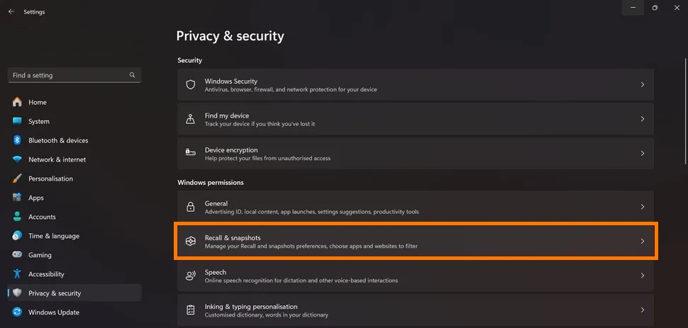 How to Disable Windows Recall 