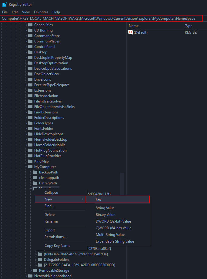 add file explorer shortcut to control panel