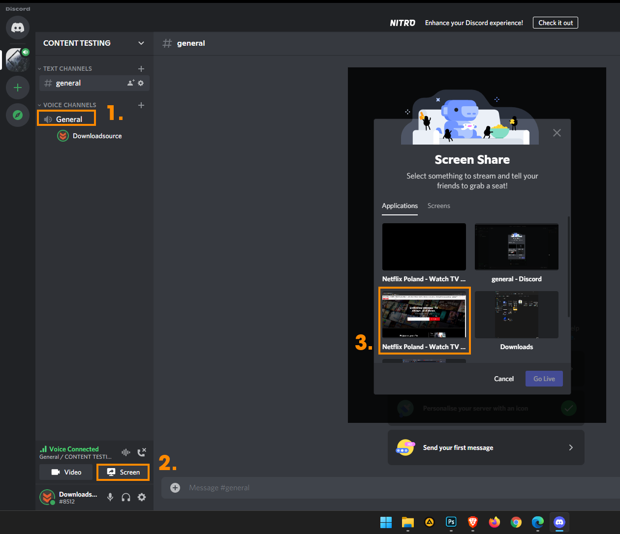 Fix black screen when streaming content over discord