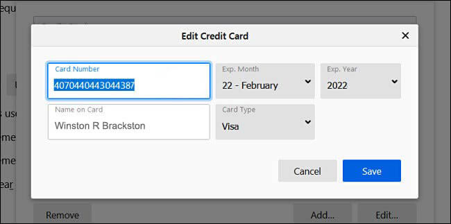 How to Remove or Edit Saved Credit Card Information in Chrome, Firefox, and Edge - MajorGeeks