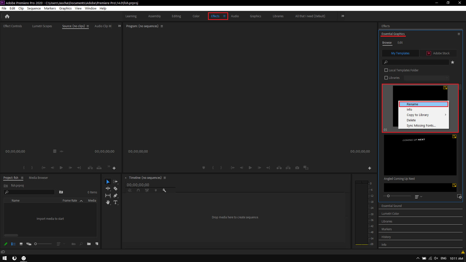 premiere pro installing adding lower thirds to use