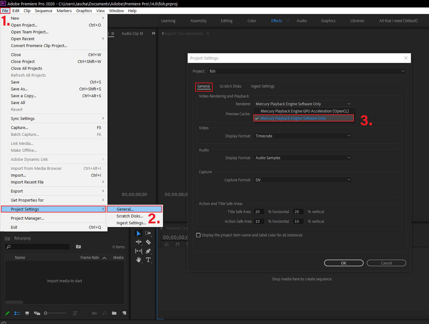 premiere pro unable to render project fix