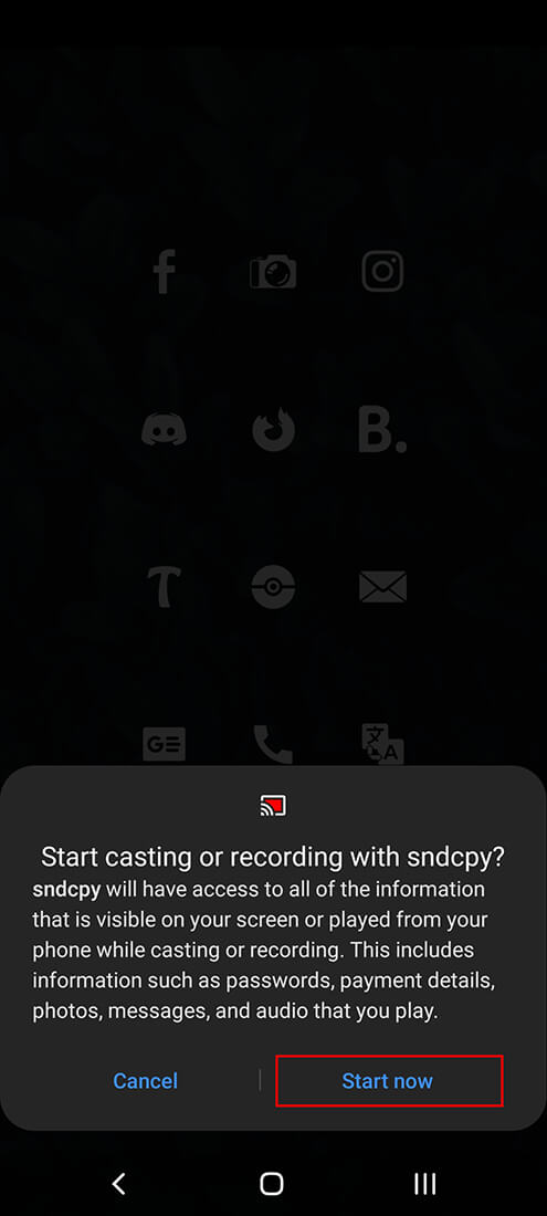 how do you setup sndcpy