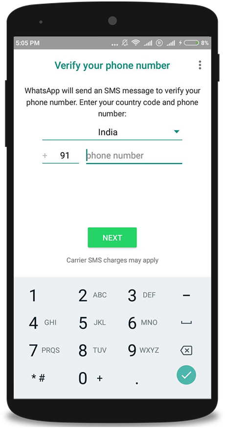 set up whats app signal using a virtual phone number